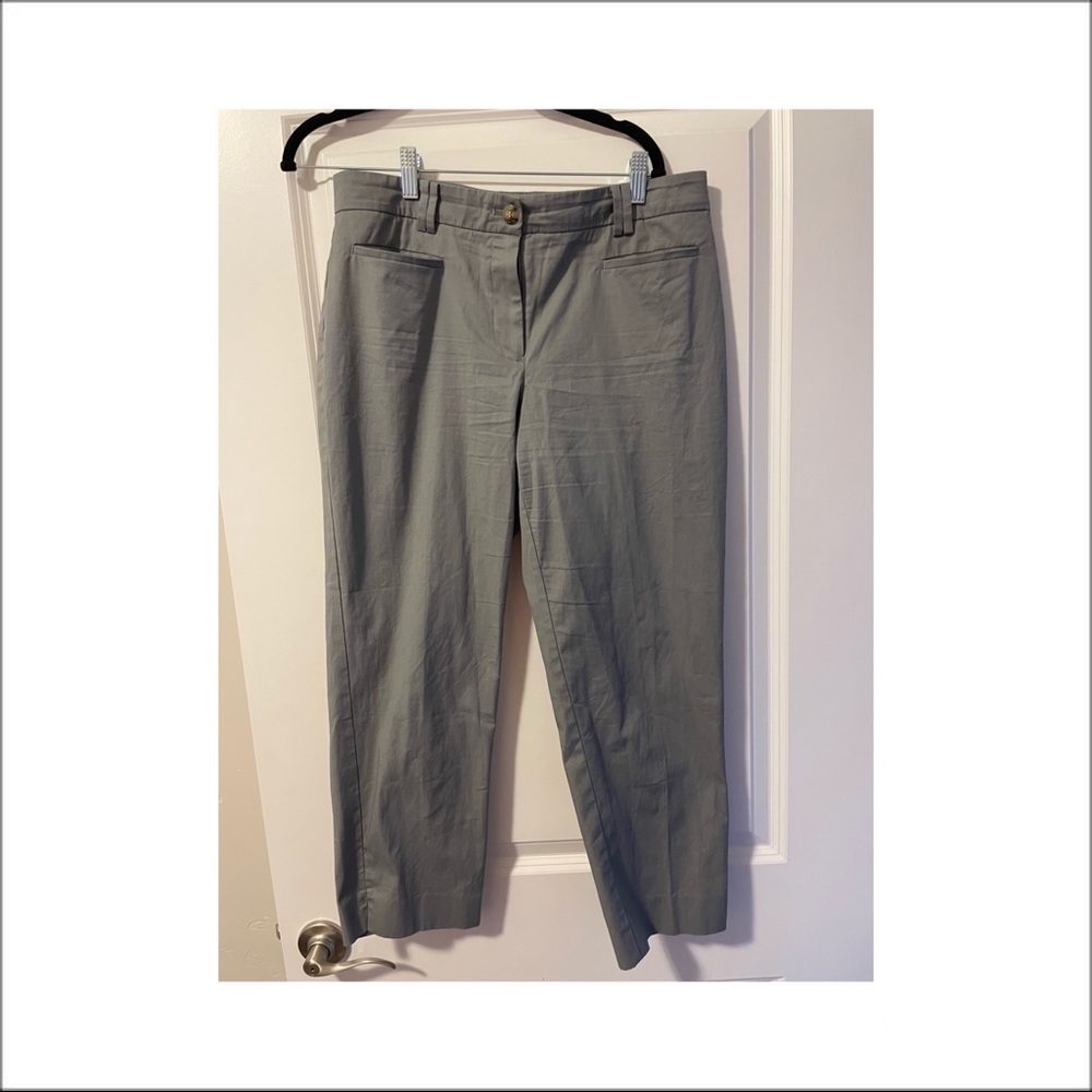 Ann Taylor curvy fit ankle pant in gray, size 6